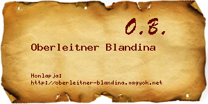 Oberleitner Blandina névjegykártya